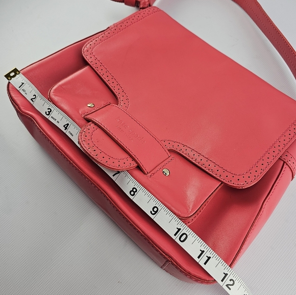 Kate Spade New York Nature Pink Leather Flap Shoulder Bag Purse - Picture 7 of 12